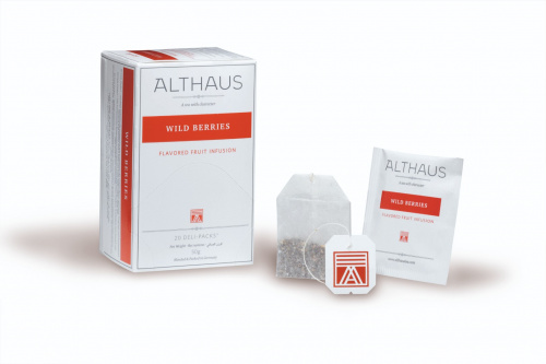 Напиток чайный пакетированный для чашек Althaus Deli Packs Уайлд Бэрриз 20 x 2,5 г